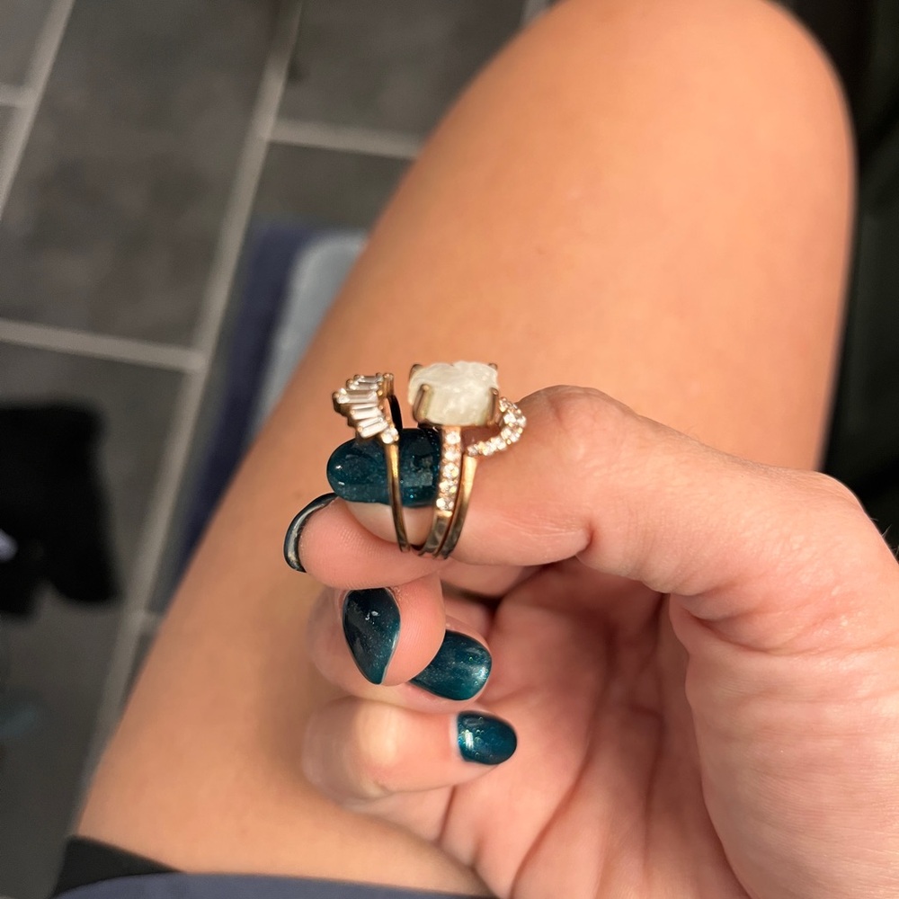 Moonstone ring set - Picture 4 of 4